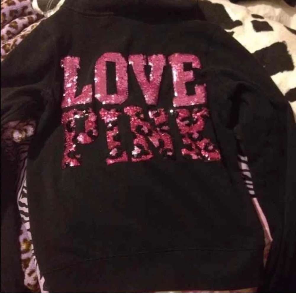 PINK leopard zip up hoodie ISO